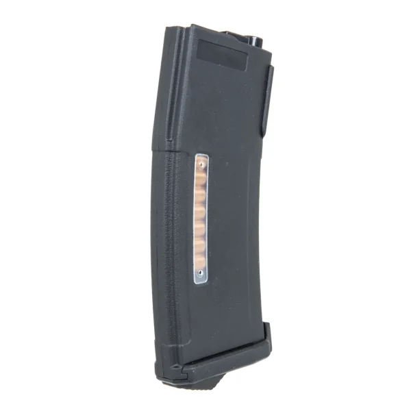 asgbox.pl - Magazynek Polimerowy Mid-Cap na 175 kulek Tornado z atrapami naboi do replik M4/M16 Czarny