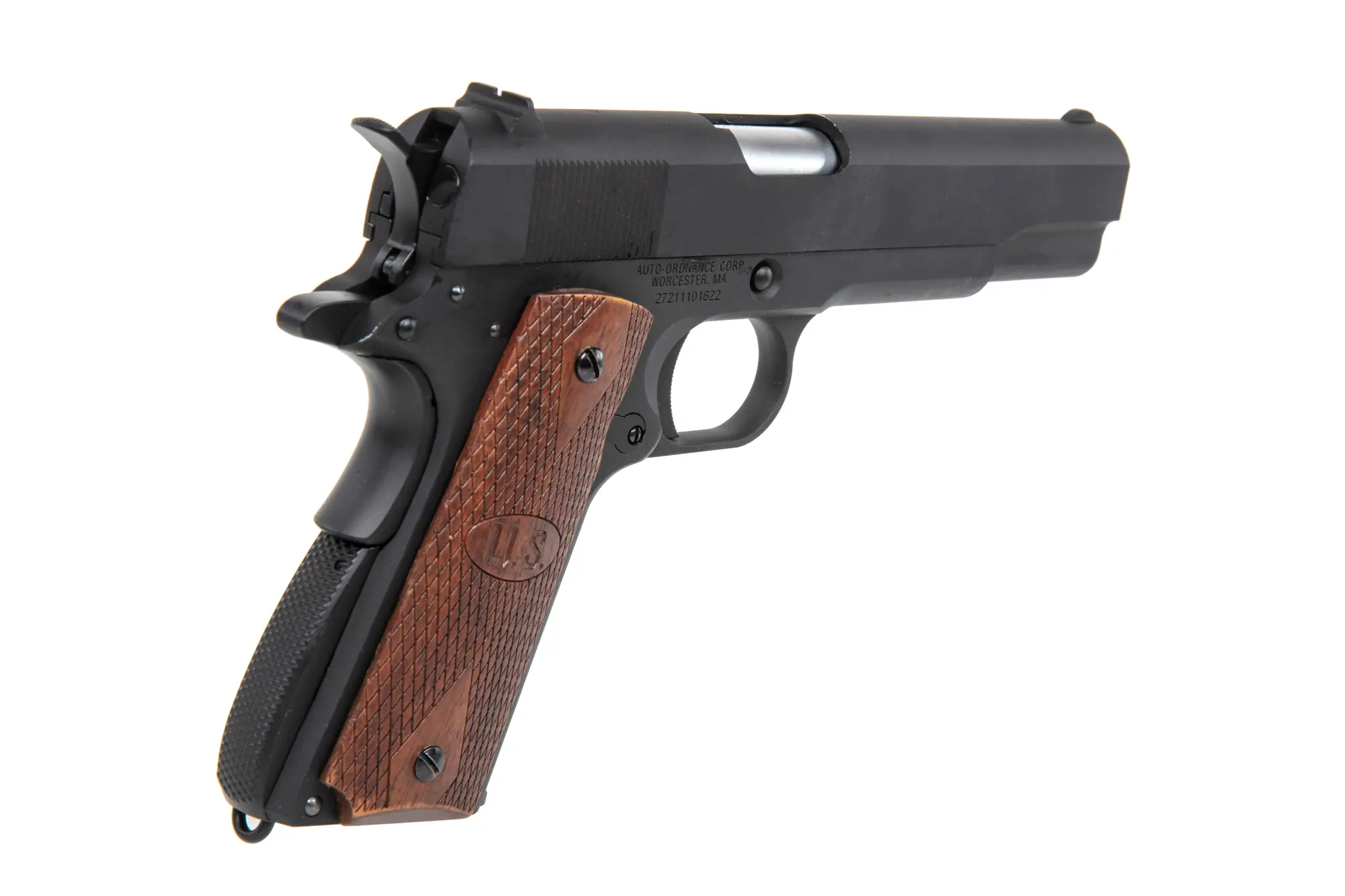 Pistolet GBB CyberGun Auto Ordnance M1911A1 - Matt Black Wood CYB-02-045122-00 asgbox.pl asgbox.pl - Pistolet GBB CyberGun Auto Ordnance M1911A1 - Matt Black Wood