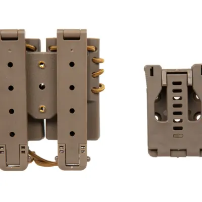 asgbox.pl - Ładownica na 2 magazynki 9mm Wosport Urban Assault Quick Pull Tan