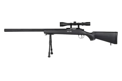 Replika karabinu snajperskiego Specna Arms SA-S12 EDGE™ z lunetą i dwójnogiem Czarna - obrazek 2