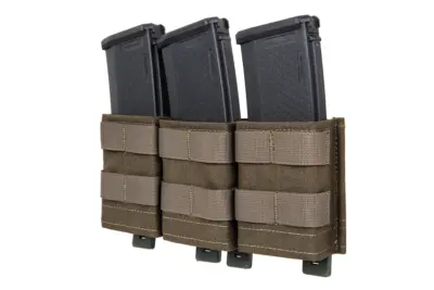 Potrójna otwarta ładownica na magazynki 7.62 mm Wosport Ranger Green - obrazek 2