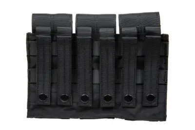 asgbox.pl - Potrójna ładownica na magazynki typu M4/M16 Specna Arms z klapą Czarna