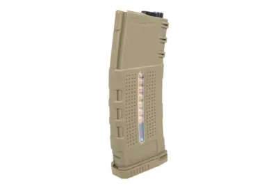 Magazynek Polimerowy Mid-Cap na 150 kulek Tornado z atrapami naboi do replik M4/M16 Tan - obrazek 2