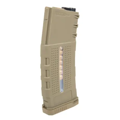 Alternative view of Magazynek Polimerowy Mid-Cap na 150 kulek Tornado z atrapami naboi do replik M4/M16 Tan