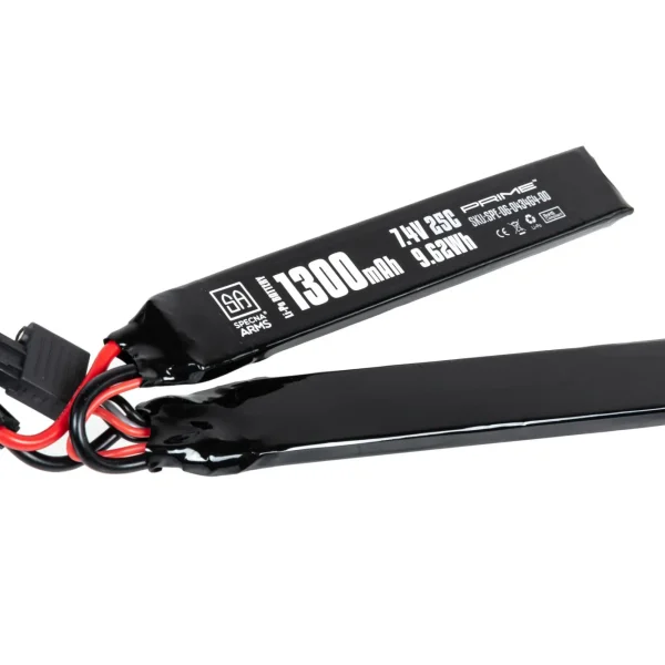 asgbox.pl - Akumulator Li-Po Specna Arms x Gens Ace 1300 mAh 25C 2-modułowy 7.4V Tamiya mini G-Tech