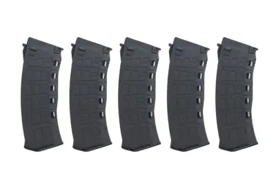 asgbox.pl - Magazynek Mid-Cap 130/ 30 kulek Arcturus EMM AK12 Variable-Cap do replik AK Czarny (5 pack)