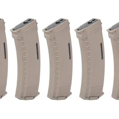 Alternative view of Zestaw 5 magazynków Mid-Cap 130/30 kulek Arcturus EMM AK MOD1 Variable-Cap Windowed do replik AK Flat Dark Earth
