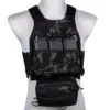 asgbox.pl - Kamizelka taktyczna typu FCS wraz z panelem typu MK Chest Rig - MC Black