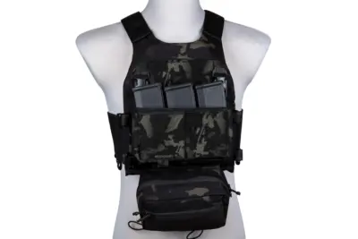 asgbox.pl - Kamizelka taktyczna typu FCS wraz z panelem typu MK Chest Rig - MC Black