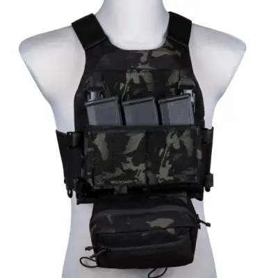 asgbox.pl - Kamizelka taktyczna typu FCS wraz z panelem typu MK Chest Rig - MC Black