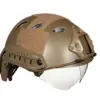 asgbox.pl - Replika Hełmu X-Shield PJ z goglami - TAN