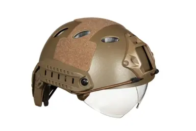 asgbox.pl - Replika Hełmu X-Shield PJ z goglami - TAN