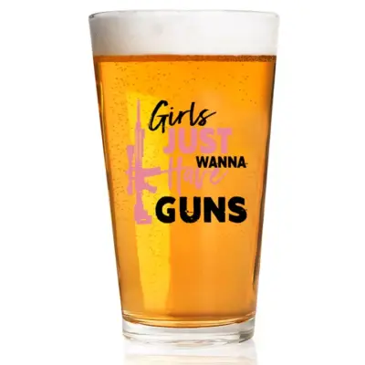 asgbox.pl - Szklanka do piwa - GIRLS JUST WANT GUNS