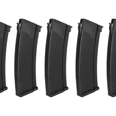 asgbox.pl - Zestaw 5 magazynków S-Mag Mid-cap na 175 kulek do serii J - Czarny