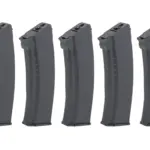 asgbox.pl - Zestaw 5 magazynków Hi-Cap 550 kulek Arcturus EMM AK74 "Bakelite" Wheel Czarny