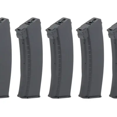 asgbox.pl - Zestaw 5 magazynków Hi-Cap 550 kulek Arcturus EMM AK74 "Bakelite" Wheel Czarny
