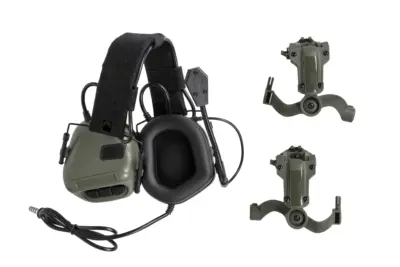asgbox.pl - Taktyczne słuchawki Gen. 5 Wosport HD-20 Oliwkowe