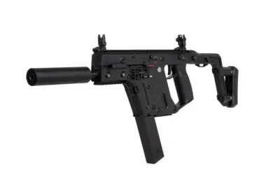 Replika pistoletu maszynowego Krytac Kriss Vector z atrapą tłumika dźwięku Czarny - obrazek 3