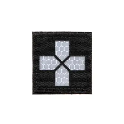 asgbox.pl - Naszywka MED Cross Odblaskowa - Czarny