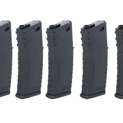 Alternative view of Zestaw 5 sztuk polimerowych magazynków mid-cap 120 kulek Specna Arms Czarny