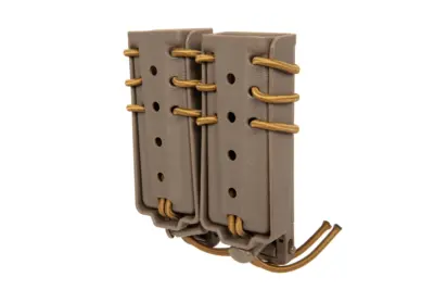 asgbox.pl - Ładownica na 2 magazynki 9mm Wosport Urban Assault Long Quick Pull Tan