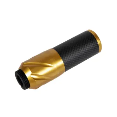 asgbox.pl - Karbonowy tłumik dźwięku DSL2 36x100mm - Złoty