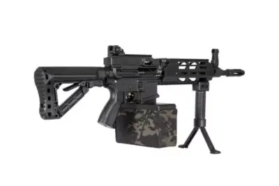Karabin maszynowy ASG G&G CM16 LMG Stealth Czarny (OUTLET) - obrazek 2