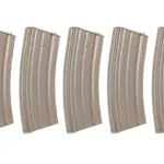 asgbox.pl - Zestaw 5 sztuk metalowych magazynków mid-cap 120 kulek Specna Arms Flat Dark Earth