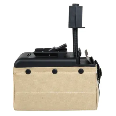 asgbox.pl - Elektryczny magazynek pudełkowy A&K na 2000 kulek do replik typu M249 Tan