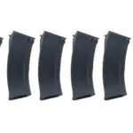 asgbox.pl - Zestaw 6 Magazynków Mid-cap SRC do replik AK na 100 kulek Czarny + Speedloader