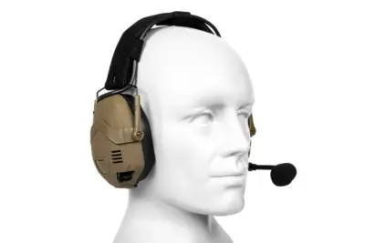 Taktyczne słuchawki aktywne Bluetooth HD-16 - Tan - obrazek 2