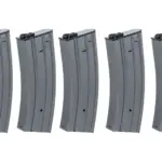asgbox.pl - Zestaw 5 sztuk metalowych magazynków low-cap 70 kulek Specna Arms Szary