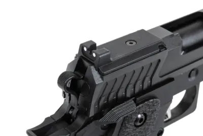 Pistolet ASG SRC Dark Viper DUAL POWER z walizką transportową i magazynkiem green gas Czarny - obrazek 2