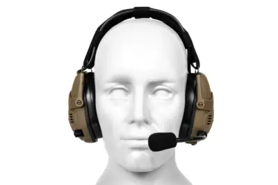 Taktyczne słuchawki aktywne Bluetooth HD-16 - Tan - obrazek 3
