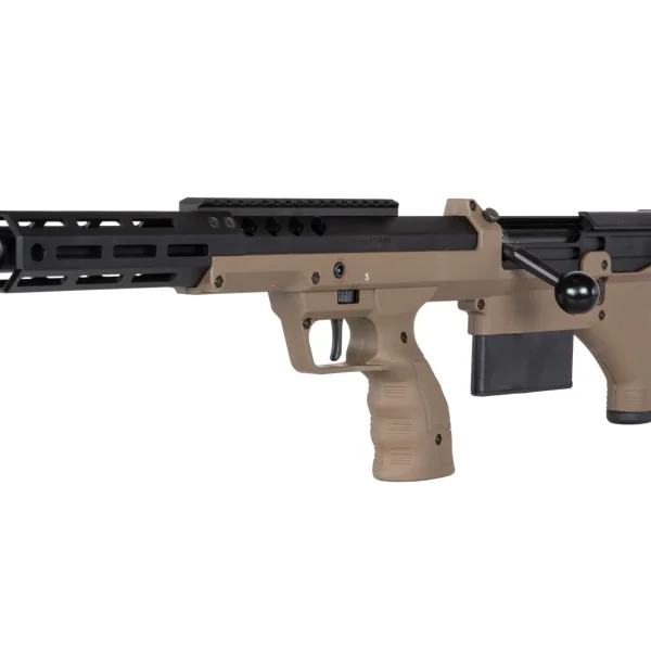 asgbox.pl - Replika karabinu snajperskiego Desert Tech SRS-A2/M2 Covert 16” (leworęczna)  FDE