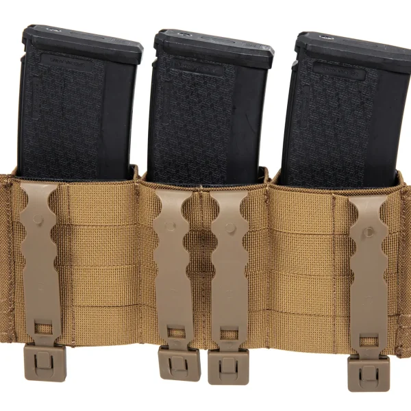 asgbox.pl - Potrójna otwarta ładownica na magazynki 7.62 mm Wosport Coyote Brown