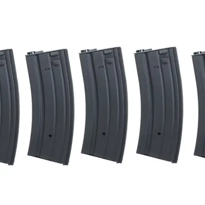 asgbox.pl - Zestaw 5 sztuk metalowych magazynków typu real-cap 30 kulek Specna Arms Czarny