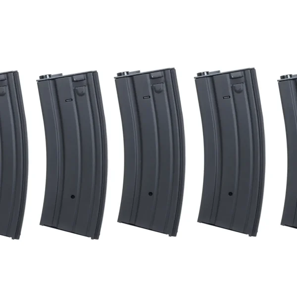 asgbox.pl - Zestaw 5 sztuk metalowych magazynków typu real-cap 30 kulek Specna Arms Czarny