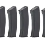 asgbox.pl - Zestaw 5 magazynków Mid-Cap 135/30 kulek Arcturus EMM AK74 "Bakelite" Variable-Cap do replik AK Czarny