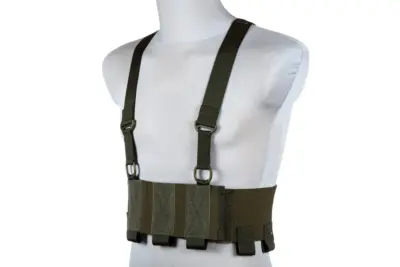 Kamizelka Low-Vis typu Chest Rig - Oliwkowy - obrazek 2