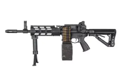 Karabin maszynowy ASG G&G CM16 LMG Stealth Czarny (OUTLET) - obrazek 4