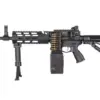 Karabin maszynowy G&G ASG CM16 LMG Stealth Czarny (OUTLET) OD-G-OUT-72-042711-00 asgbox.pl