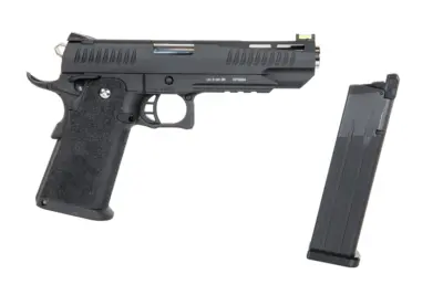 Pistolet ASG Modify Trinity Hi-Capa 5.1 (Aluminiowy zamek) Green Gas Czarny - obrazek 3