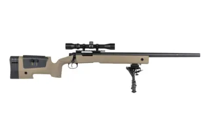 Karabin wyborowy ASG Specna Arms SA-S02 CORE™ High Velocity z lunetą i dwójnogiem Upgraded Tan - obrazek 2