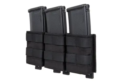Potrójna otwarta ładownica na magazynki 7.62 mm Wosport Czarna - obrazek 2