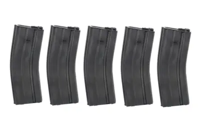 asgbox.pl - Zestaw 5 magazynków Hi-Cap 350 kulek Arcturus EMM M4/M16 Metal Wheel (QPQ) Czarny