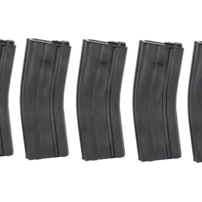 asgbox.pl - Zestaw 5 magazynków Hi-Cap 350 kulek Arcturus EMM M4/M16 Metal Wheel (QPQ) Czarny