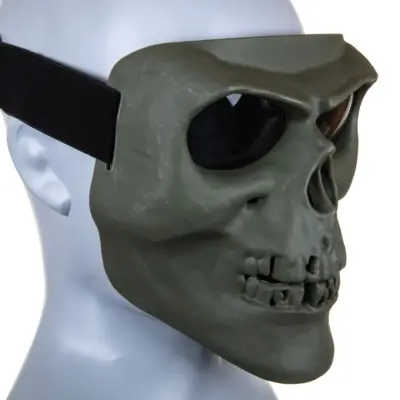 Alternative view of Maska Skeleton Full Face Oliwkowy