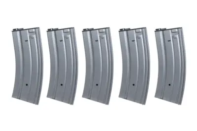 Zestaw 5 sztuk metalowych magazynków low-cap 70 kulek Specna Arms Szary - obrazek 2