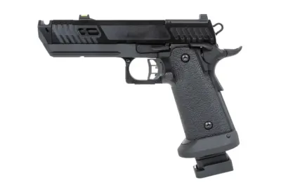 Pistolet ASG SRC Dark Viper DUAL POWER z walizką transportową i magazynkiem green gas Czarny - obrazek 4